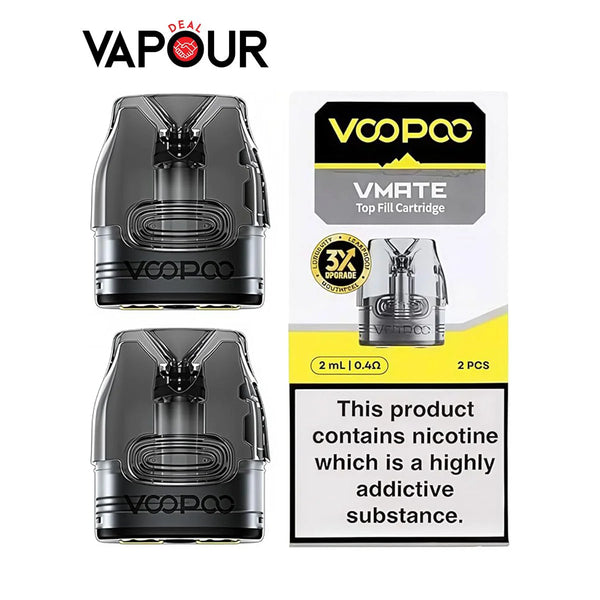 Voopoo Vmate V2 Replacement Pod Cartridge - 2pk VooPoo Vmate Top Fill Replacement Pods Voopoo Vmate V2 Replacement Pod Cartridge - 2pk VooPoo Vmate Top Fill Replacement Pods