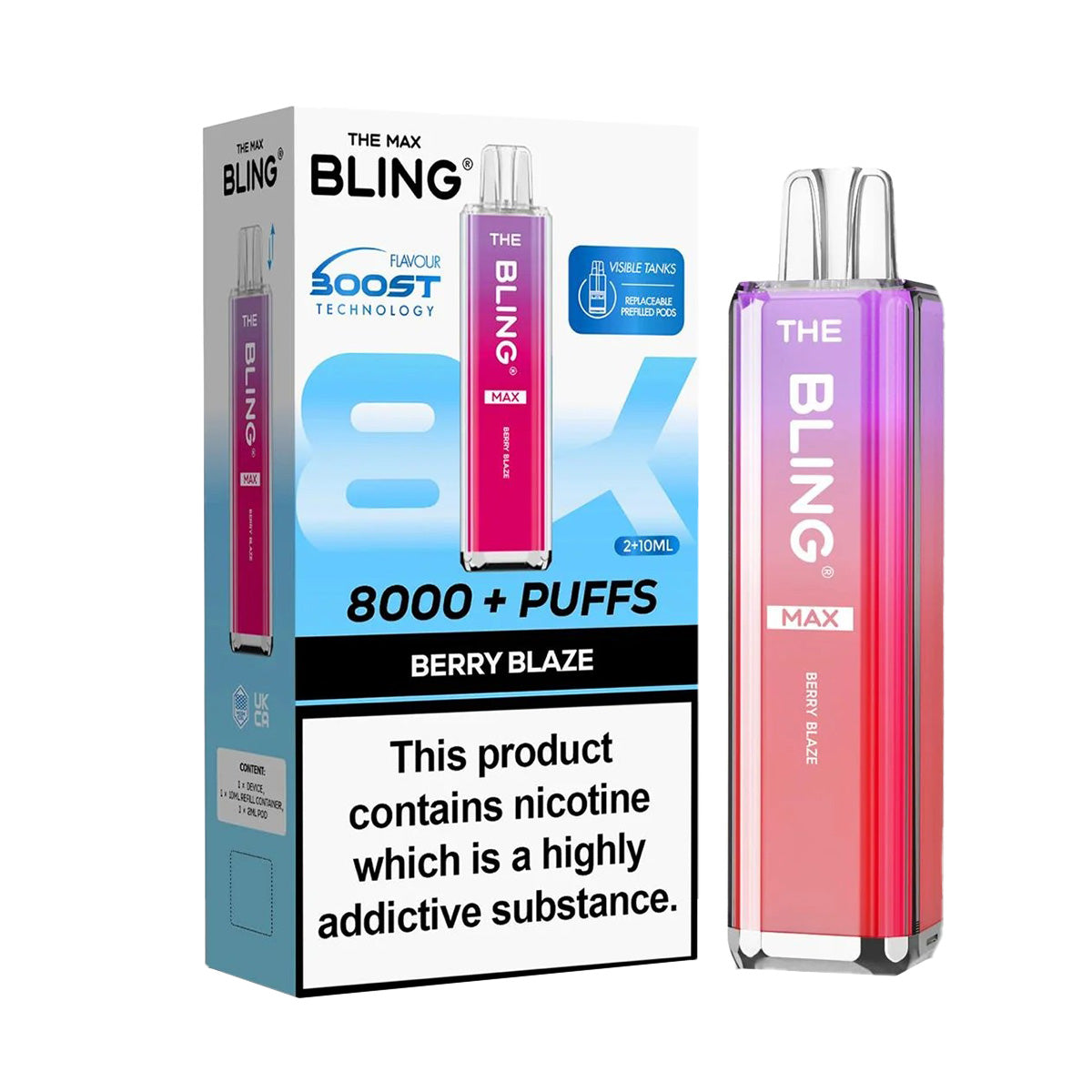 the crystal bling vapes The Crystal Bling Max 8000 Prefilled Vape Kit