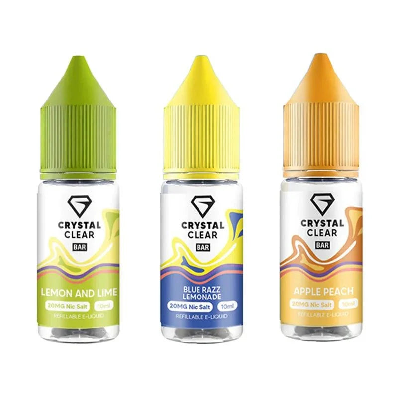 how many puffs does a vape have Crystal Clear Nic Salt E-Liquids - Box of 10