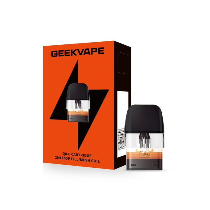 0.6 OHM TOP-FILL GEEKVAPE Q V2 POD CARTRIDGES 