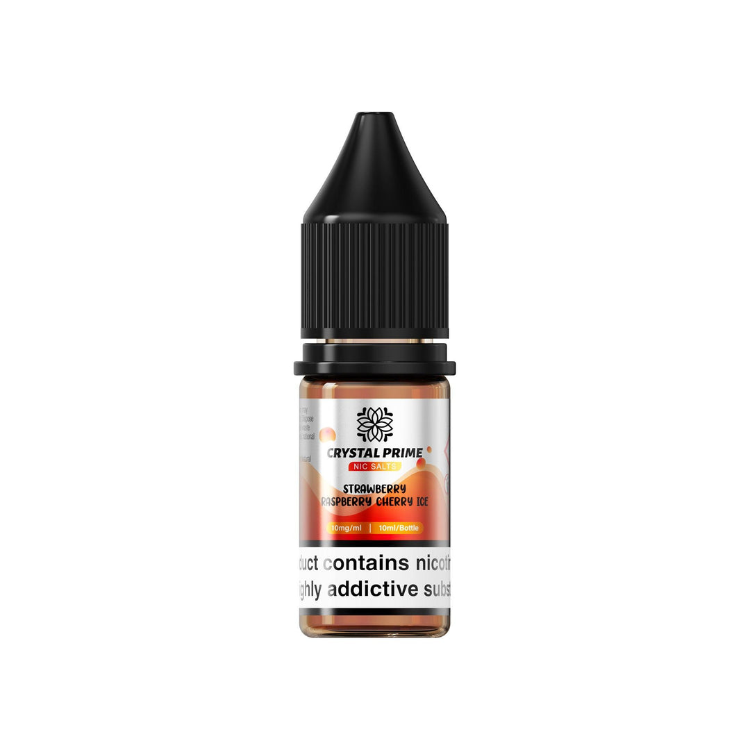Crystal Prime Strawberry Raspberry Cherry Ice Nic Salt Vape Juice - Vapours Deal Ltd