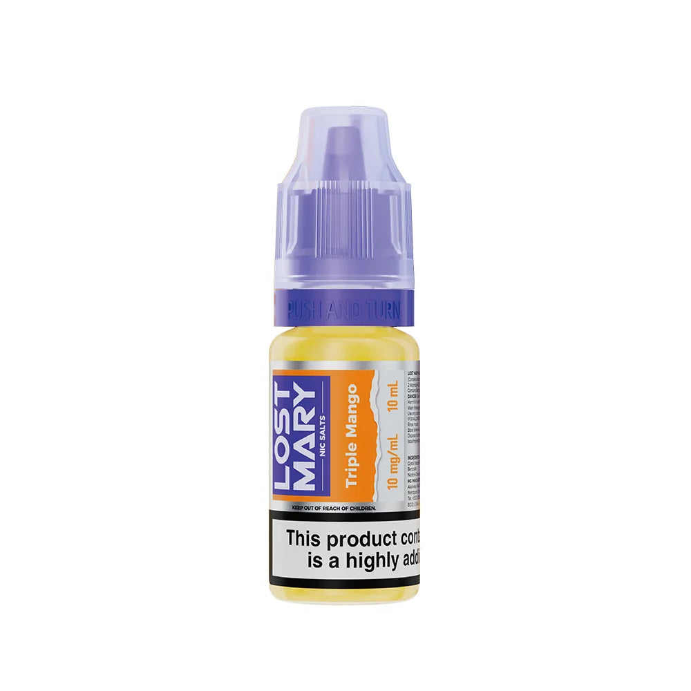 10mg Lost Mary Triple Mango Nic Salt E-Liquid - 10ml