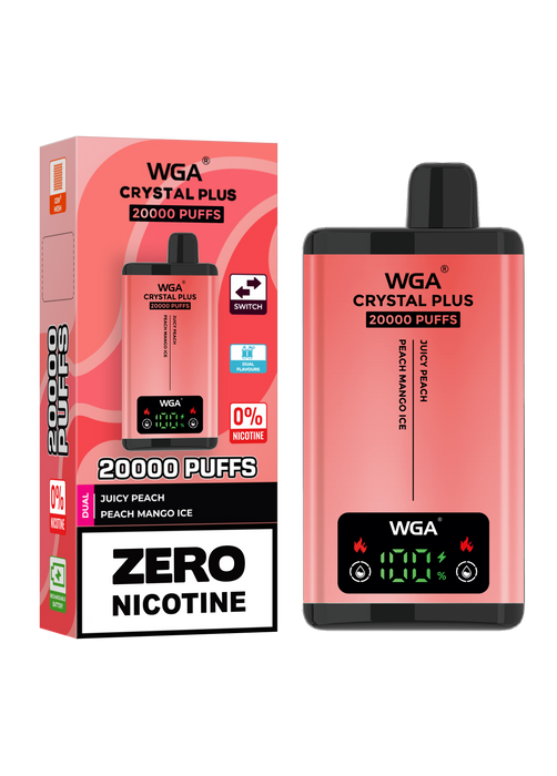 WGA Crystal Plus 20000 Juicy Peach / Peach Mango Ice 0 Nicotine Disposable Vape