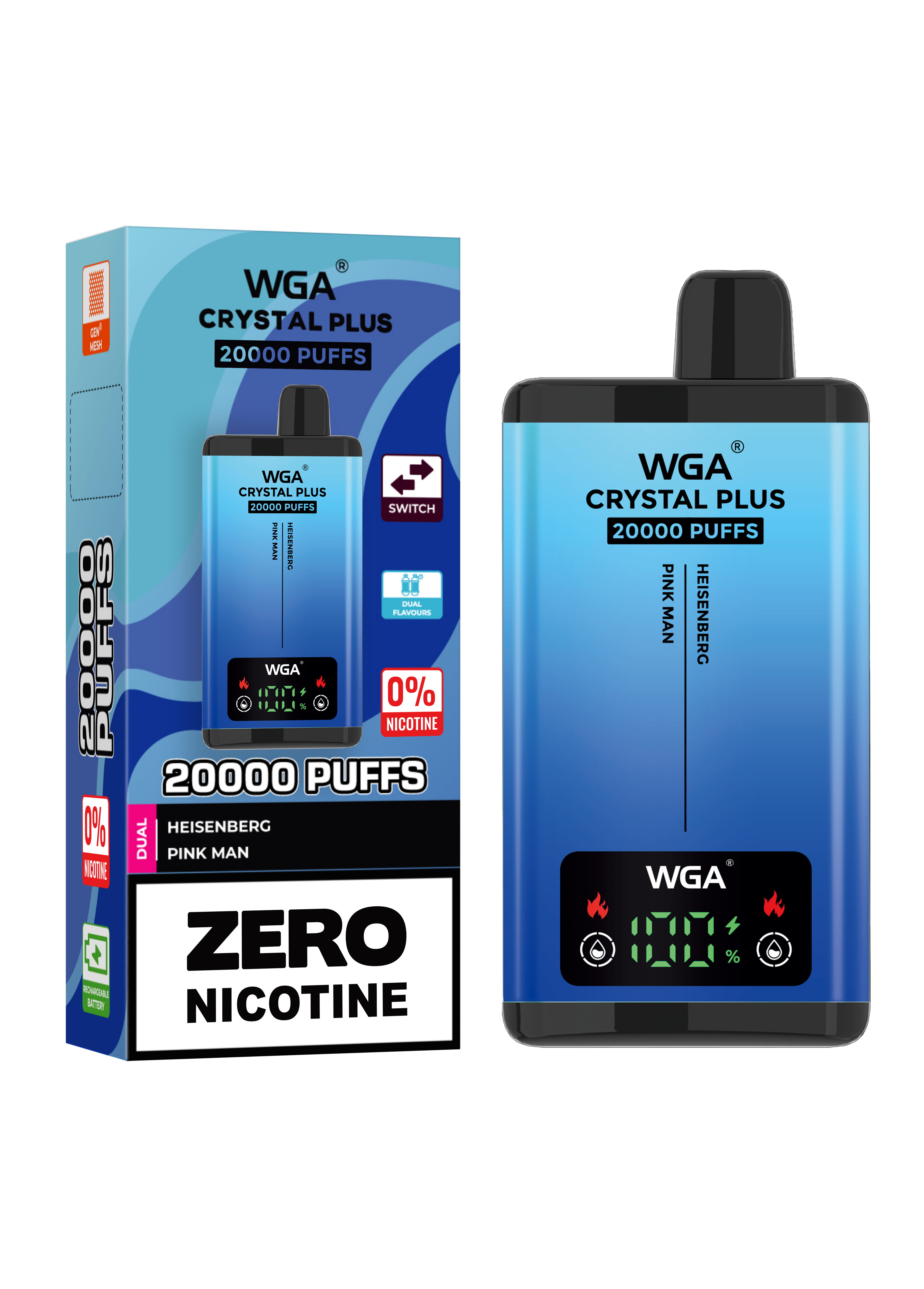 WGA Crystal Plus 20000 Heisenberg / Pink Man 0 Nicotine Disposable Vape