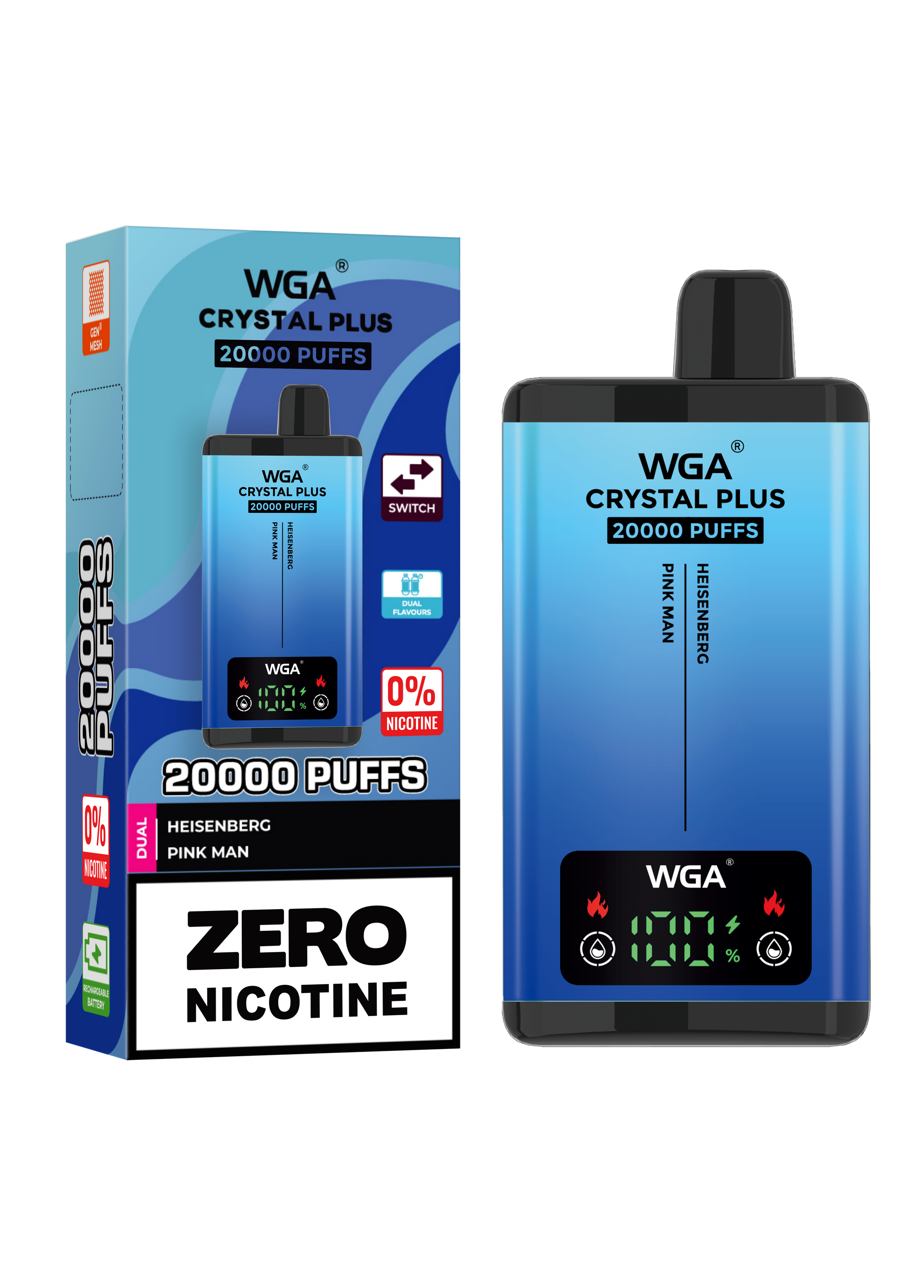 WGA Crystal Plus 20000 Heisenberg / Pink Man 0 Nicotine Disposable Vape