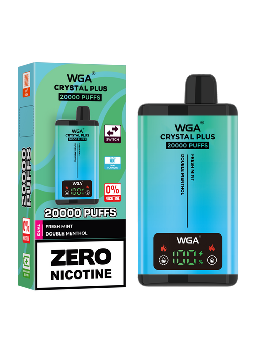 WGA Crystal Plus 20000 Fresh Mint / Double Menthol 0 Nicotine Disposable Vape