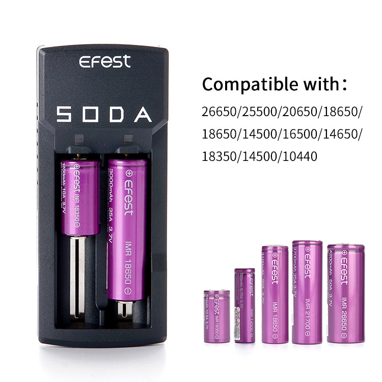 Efest Soda Dual Battery Charger cell