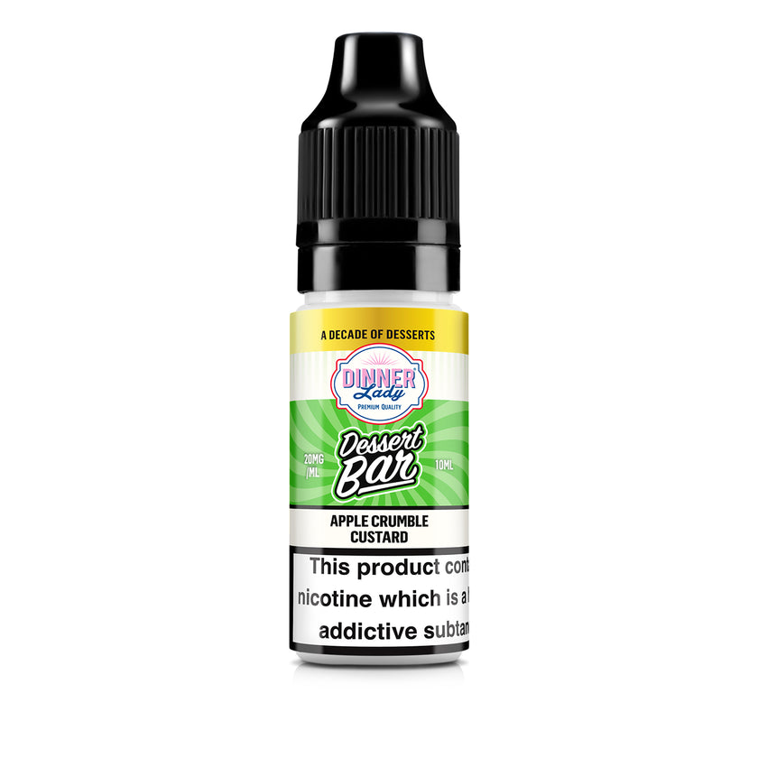 Apple Crumble Custard Nic Salt Vape Juice By Dinner Lady Dessert Bar Salts