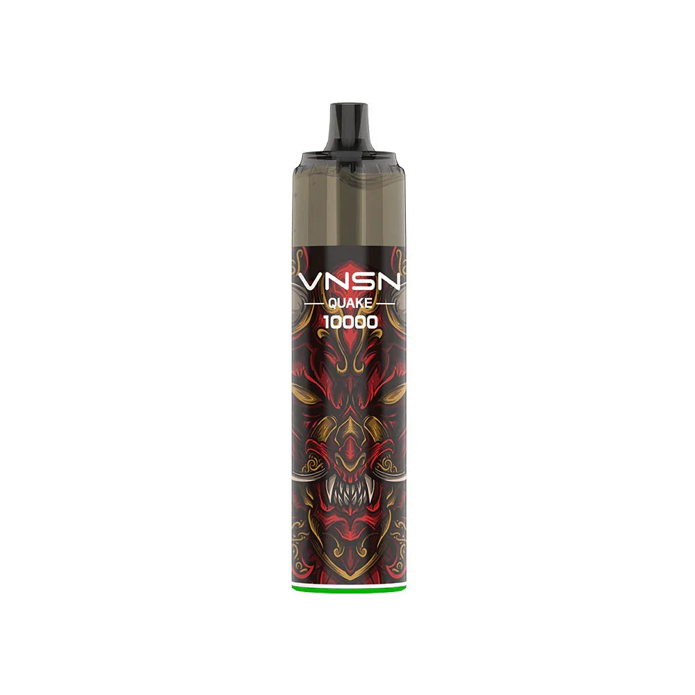 VNSN Quake 10000 vape device with decorative packaging on a white background