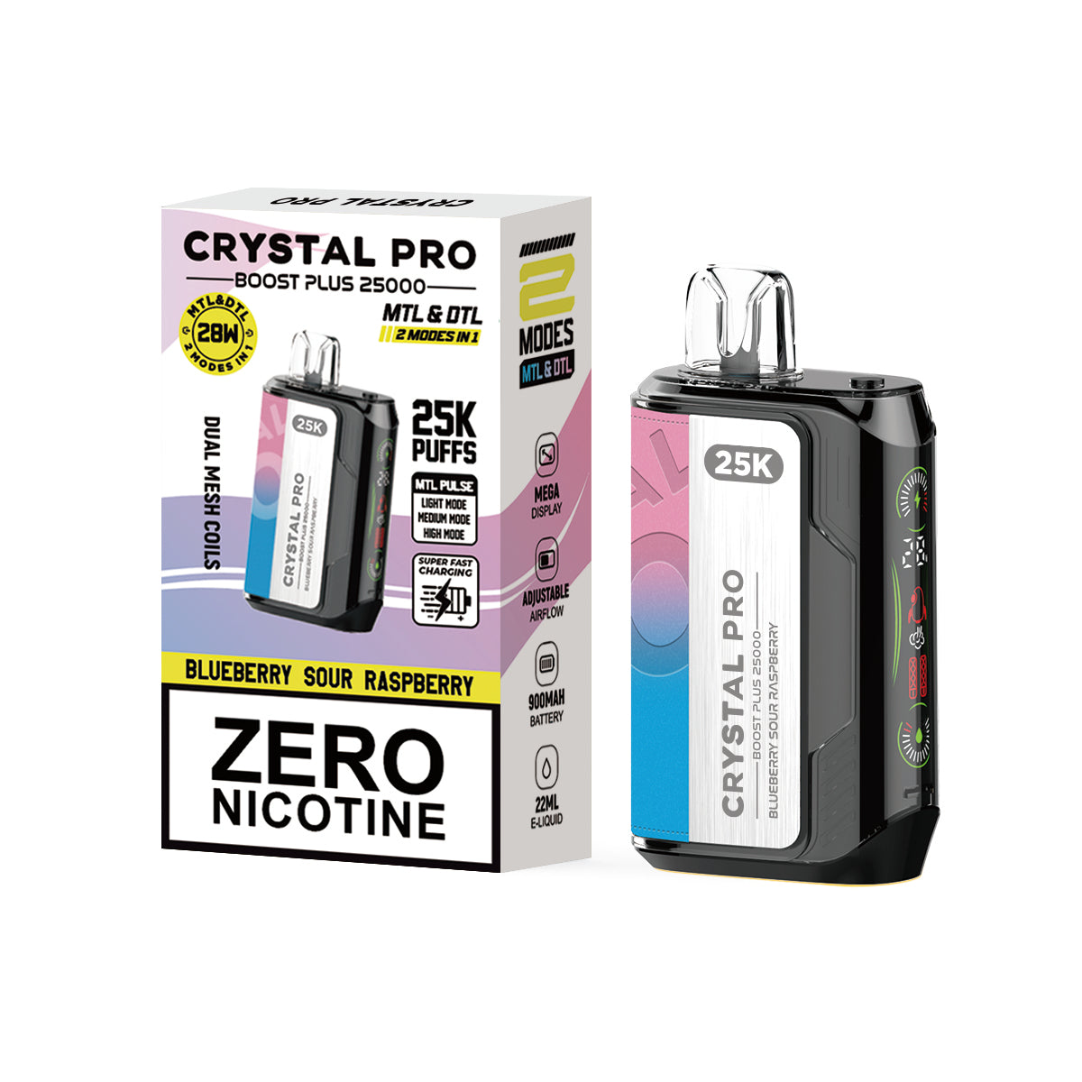 Crystal Pro Boost Plus 25000 Puffs Disposable Vape