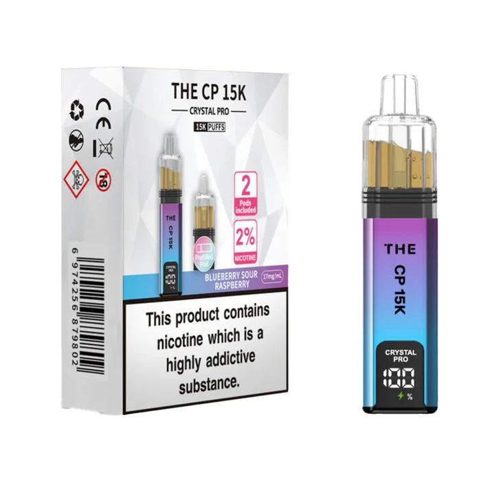 BLUEBERRY SOUR RASPBERRY Crystal Pro CP 15K Prefilled Pod Kit - Vapour Deal 