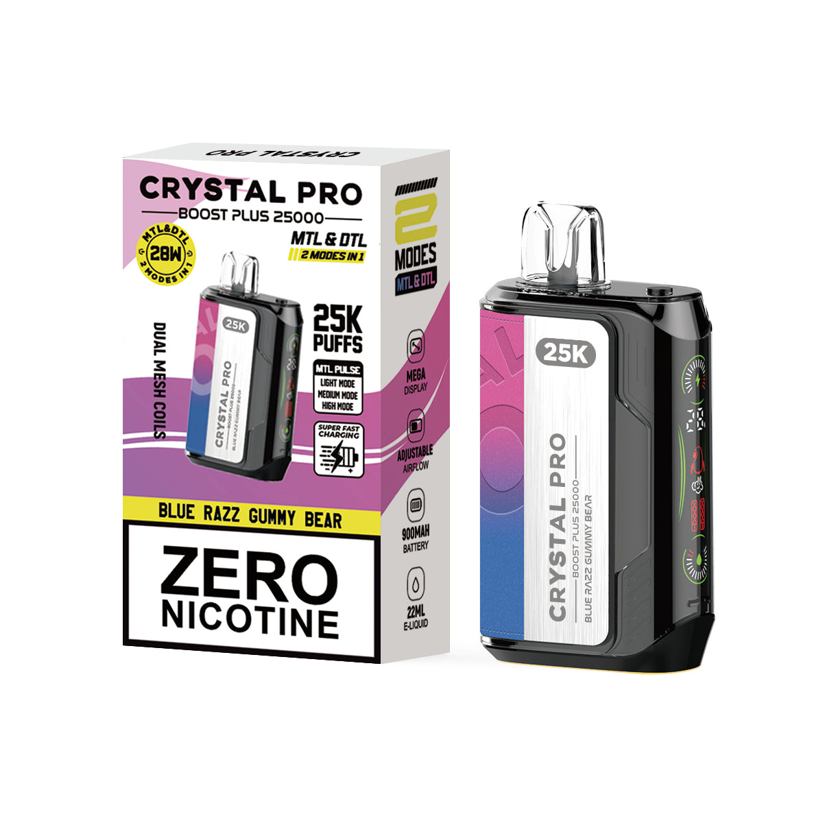 Crystal Pro Boost Plus 25000 Puffs Disposable Vape