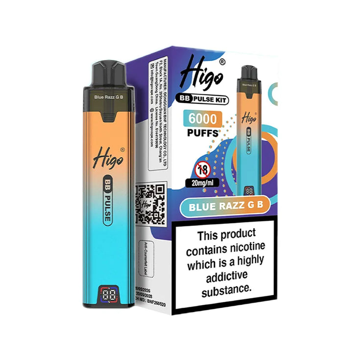 Blue Razz GB Higo BB Pulse 6000 Prefilled Pod Kit