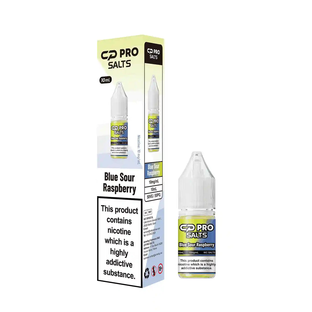 10ml Blue Sour Raspberry Nic Salt By Crystal Pro CP