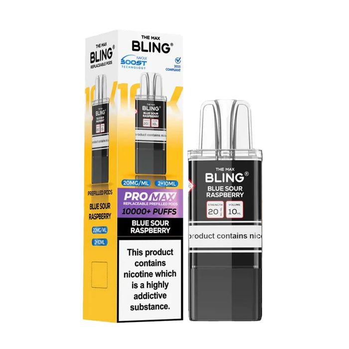 Blue Sour Raspberry The Bling Pro Max 10K Prefilled Pod + Refill Container