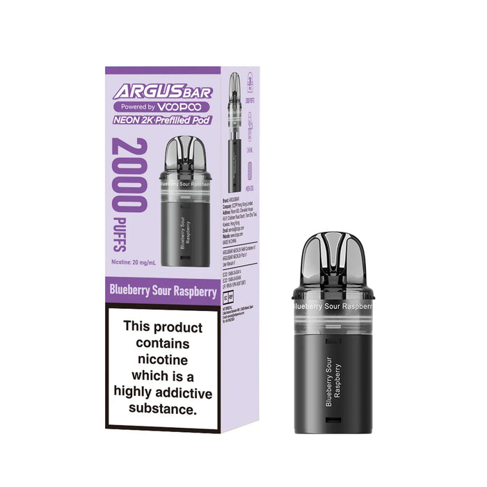 Voopoo Argus Bar Neon 2K Prefilled Pods | 5 for 17 Voopoo Argus Bar Neon 2K Prefilled Pods | 5 for 17