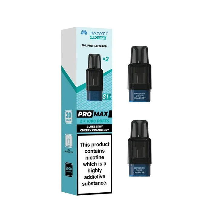 Blueberry Cherry Cranberry Hayati Pro Max S1 Pods