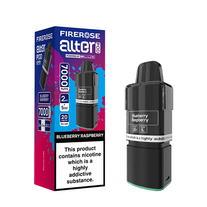 Blueberry Raspberry Elux Firerose Alter 7000 Refill Pods