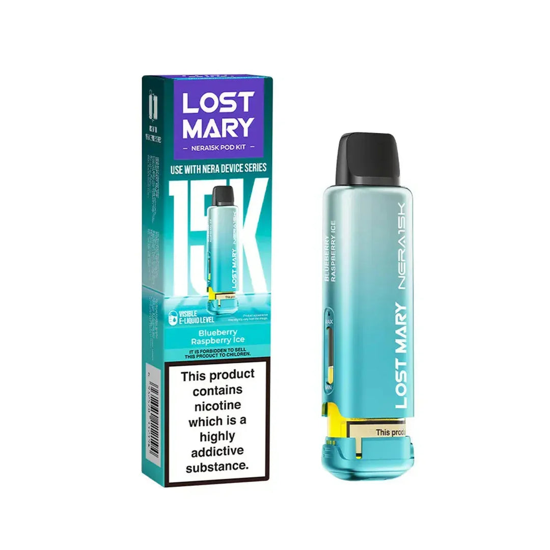 Blueberry Raspberry Ice Lost Mary Nera Fullview refill pods