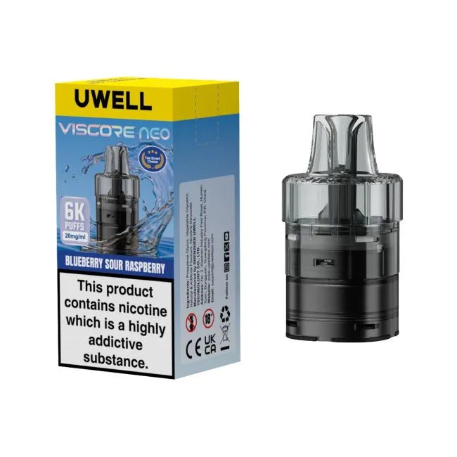 Blueberry Sour Raspberry Uwell Viscore Neo 6K Refill Pods