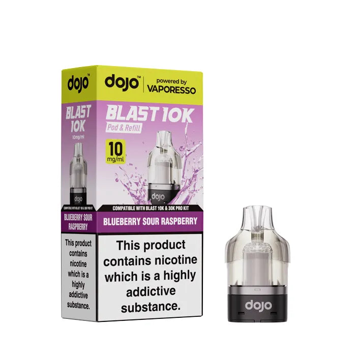 Blueberry Sour Raspberry Vaporesso Dojo Blast 10K Pods - 10mg