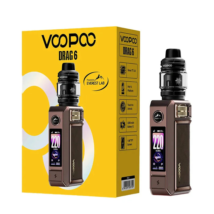 Brown Voopoo Drag 6 Vape Kit