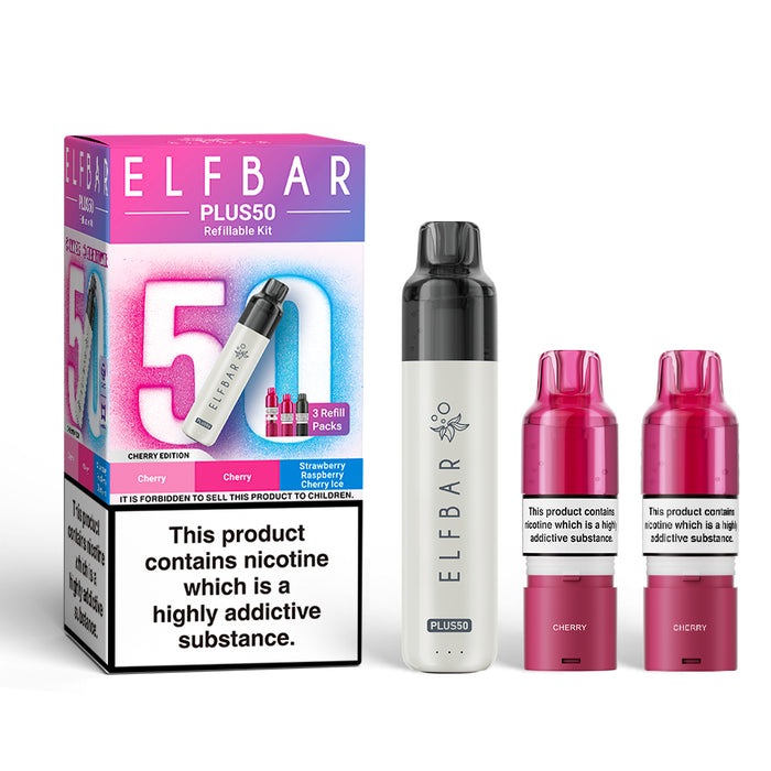 Elf Bar Plus 50 Prefilled Pod Kit - cherry edition
