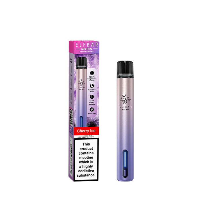 Cherry Ice Elf Bar 600 Pro Prefilled Pod Kit - Vapour Deal