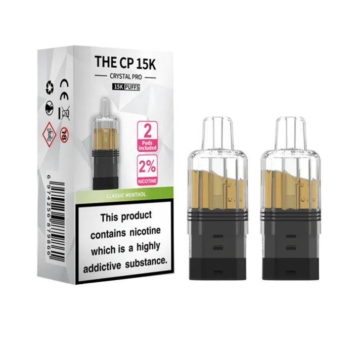 Classic Menthol Crystal Pro CP 15K Prefilled Pod + Refill Container