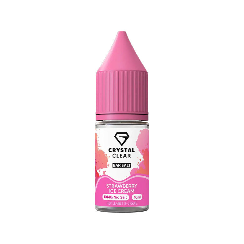 Crystal Clear Bar Salts Strawberry Ice Cream Nic Salt Vape Juice
