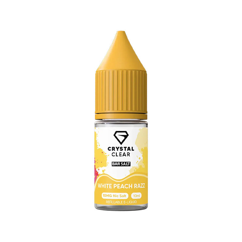 Crystal Clear Bar Salts White Peach Razz Nic Salt Vape Juice