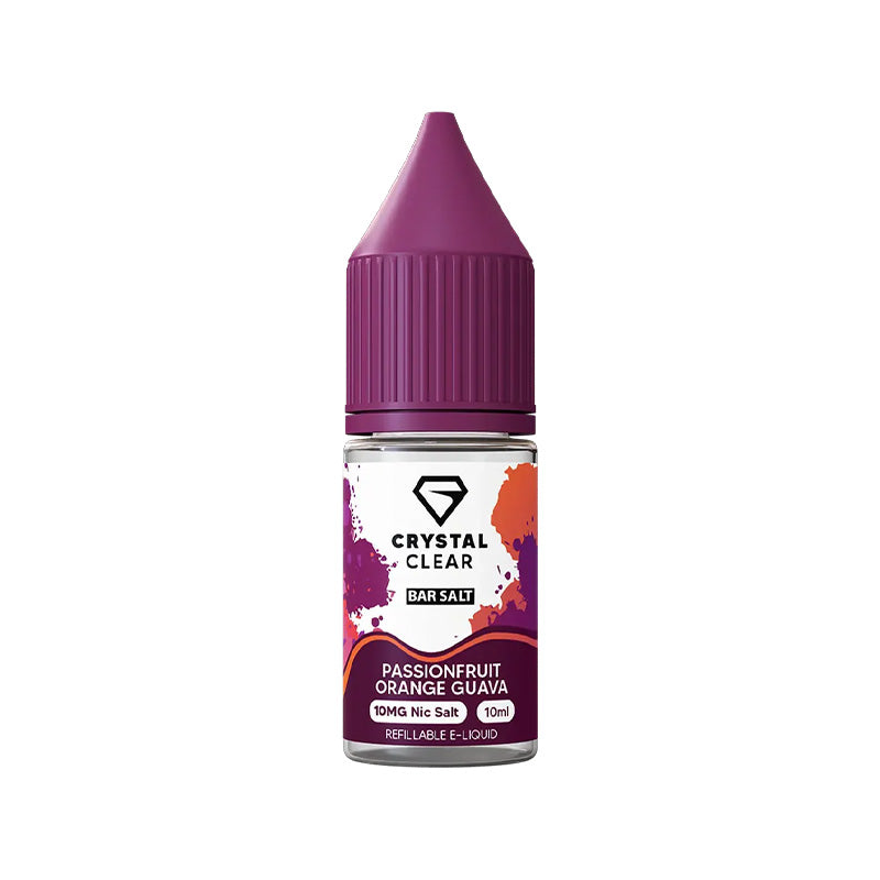 Crystal Clear Bar Salts passionfruit Orange Guava Nic Salt Vape Juice