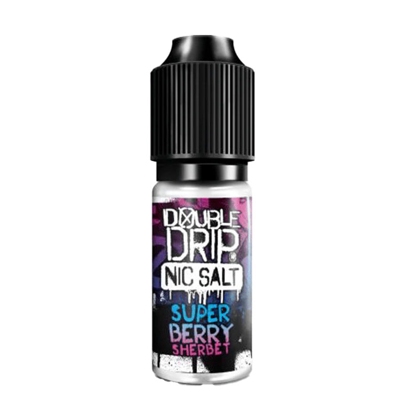 Double Drip Super Berry Sherbet Nic Salt Vape Juice - 10 Pack