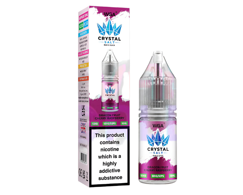 WGA Crystal Dragon Fruit Cherry Raspberry Nic Salt - 10 Pack