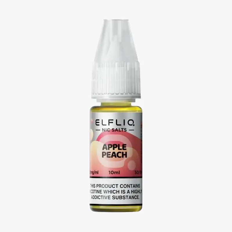 ELFLIQ 10ml Nic Salt E Liquid Juice Apple Peach