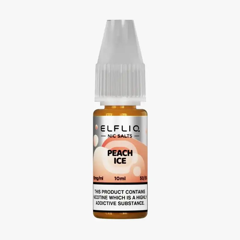 ELFLIQ 10ml Nic Salt E Liquid Juice Peach Ice