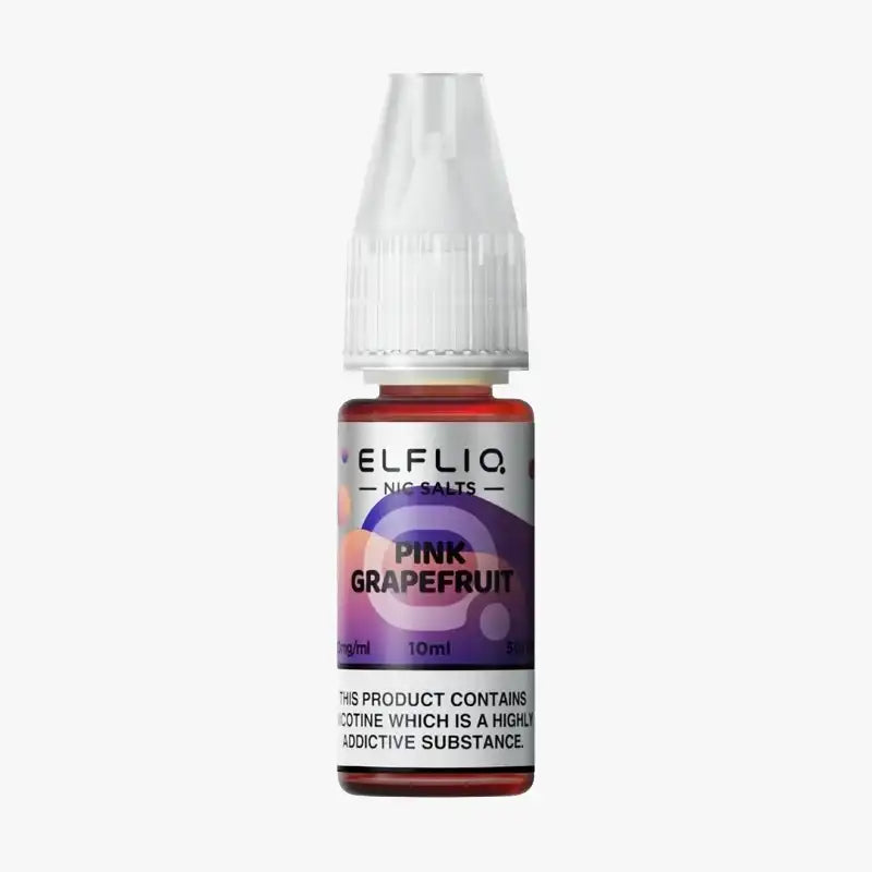 ELFLIQ 10ml Nic Salt E Liquid Juice Pink Grape Fruit