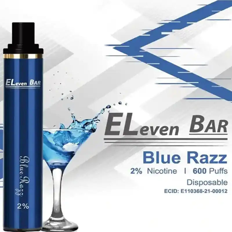 Eleven-Bar-600-Puffs-Disposable-Vape-Blue-Razz