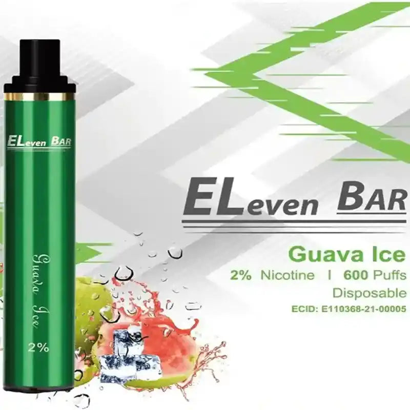 Eleven-Bar-600-Puffs-Disposable-Vape-Guava-Ice