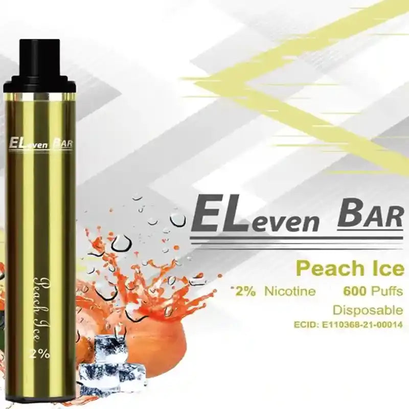 Eleven-Bar-600-Puffs-Disposable-Vape-Peach-Ice