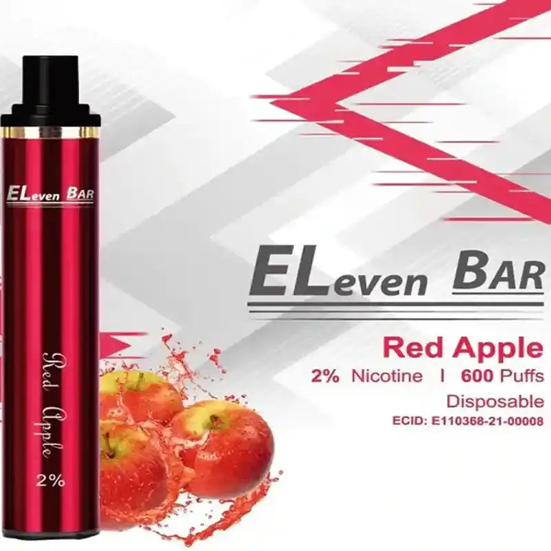 Eleven-Bar-600-Puffs-Disposable-Vape-Red-Apple