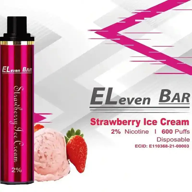 Eleven-Bar-600-Puffs-Disposable-Vape-Strawberry-Icecream
