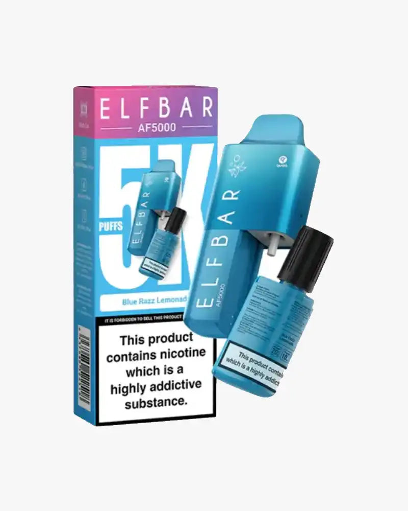 Elf Bar AF5000 5K Disposable Vape 20mg 5000 Puffs Blue Razz Lemonade