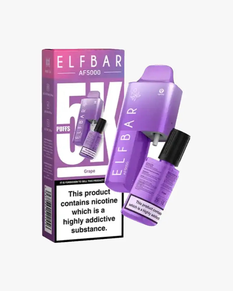 Elf Bar AF5000 5K Disposable Vape 20mg 5000 Puffs Grape