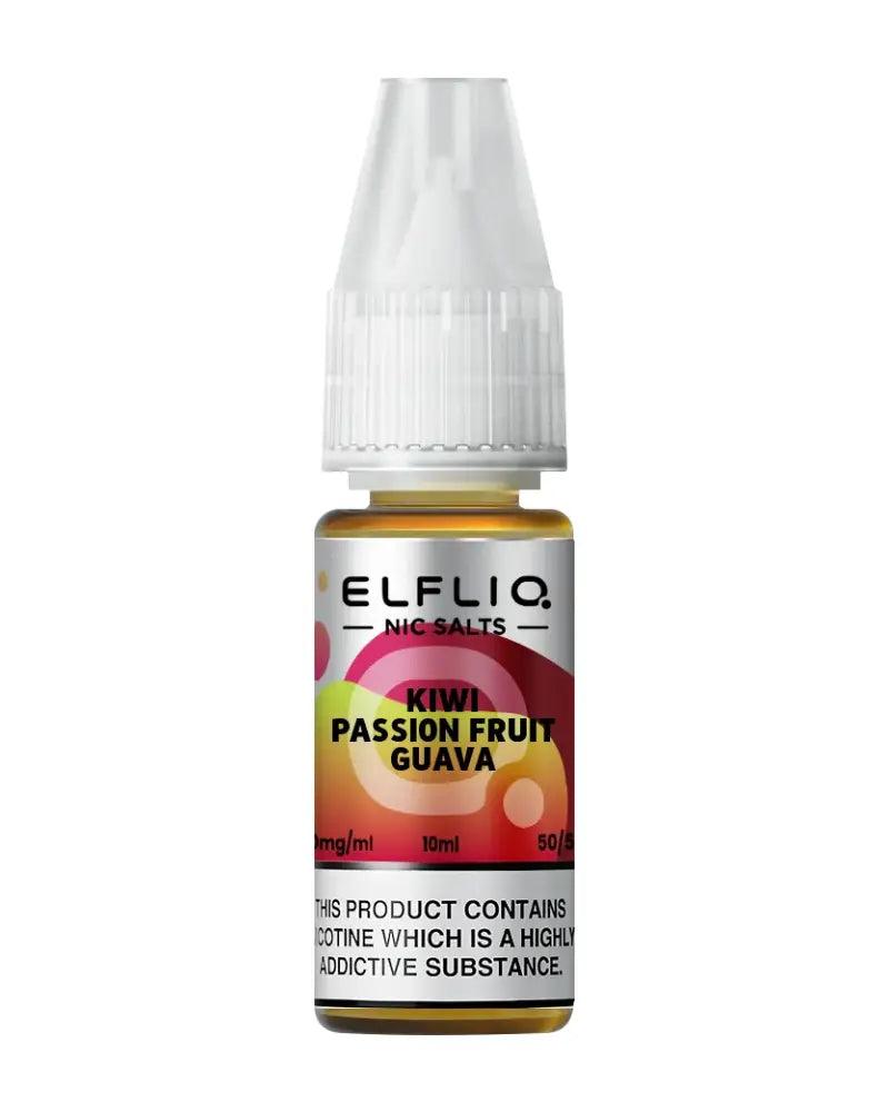 Elf Bar Efliq Kiwi Passion Fruit Guava Nic Salt Vape Juice - Vapours Deal Ltd