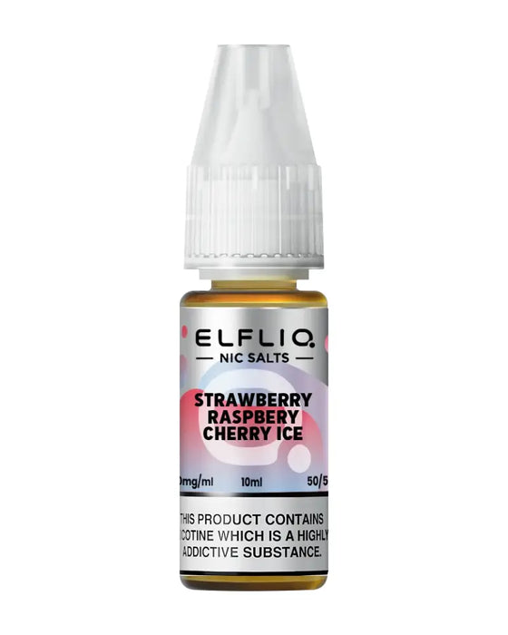 Elf Bar Efliq Strawberry Raspberry Cherry Ice Nic Salt Vape Juice