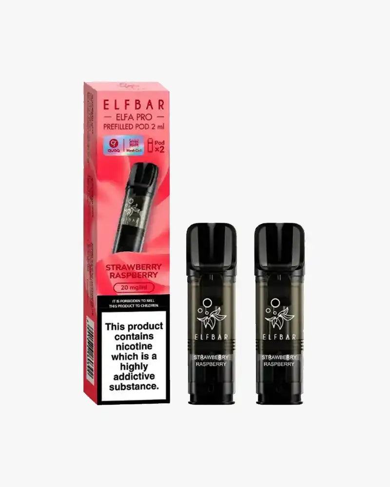 Elf Bar Elfa PRO Prefilled Vape Pods Strawberry Raspberry