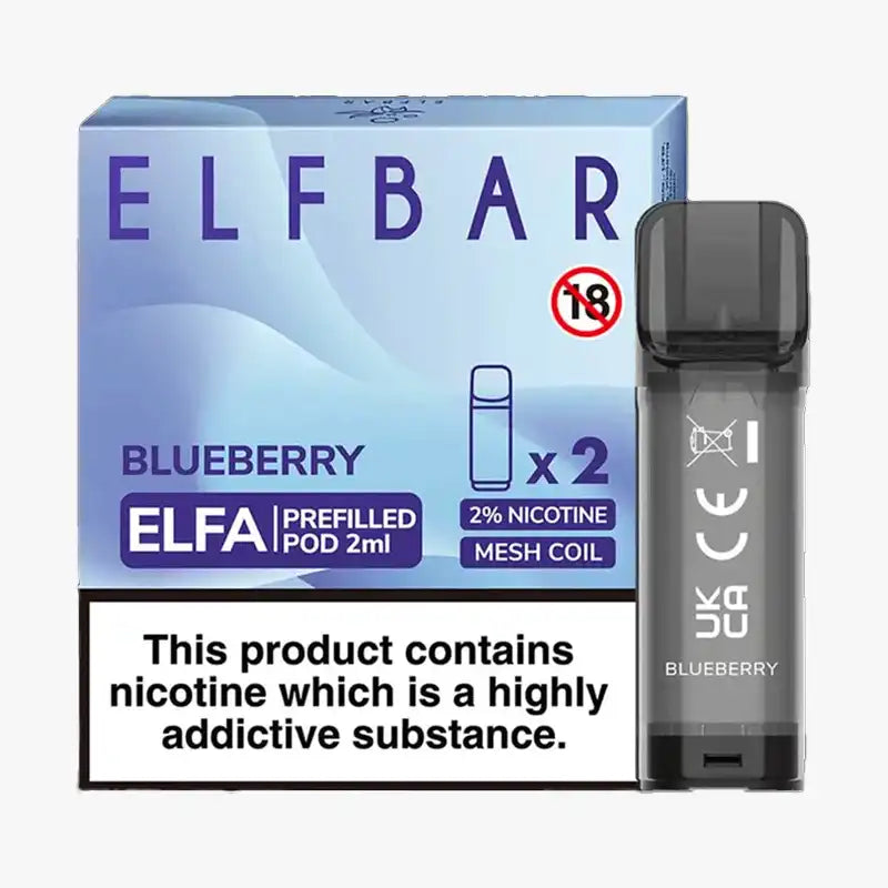 Elf Bar Elfa Pod Disposable Pods Box Of 10 Blueberry