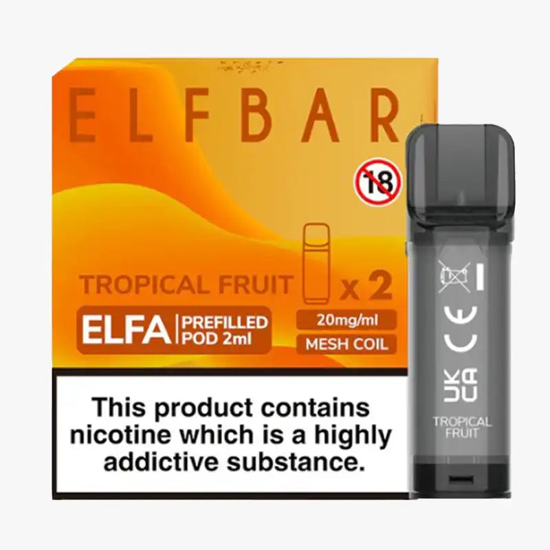 Elf Bar Elfa Pod Disposable Pods Box Of 10 Tropical Fruit