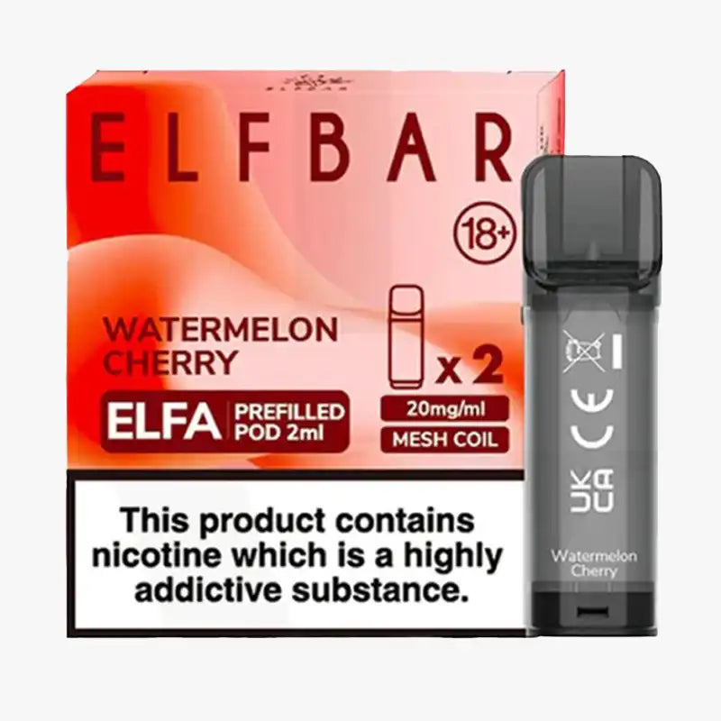 Elf Bar Elfa Pod Disposable Pods Box Of 10 Watermelon Cherry